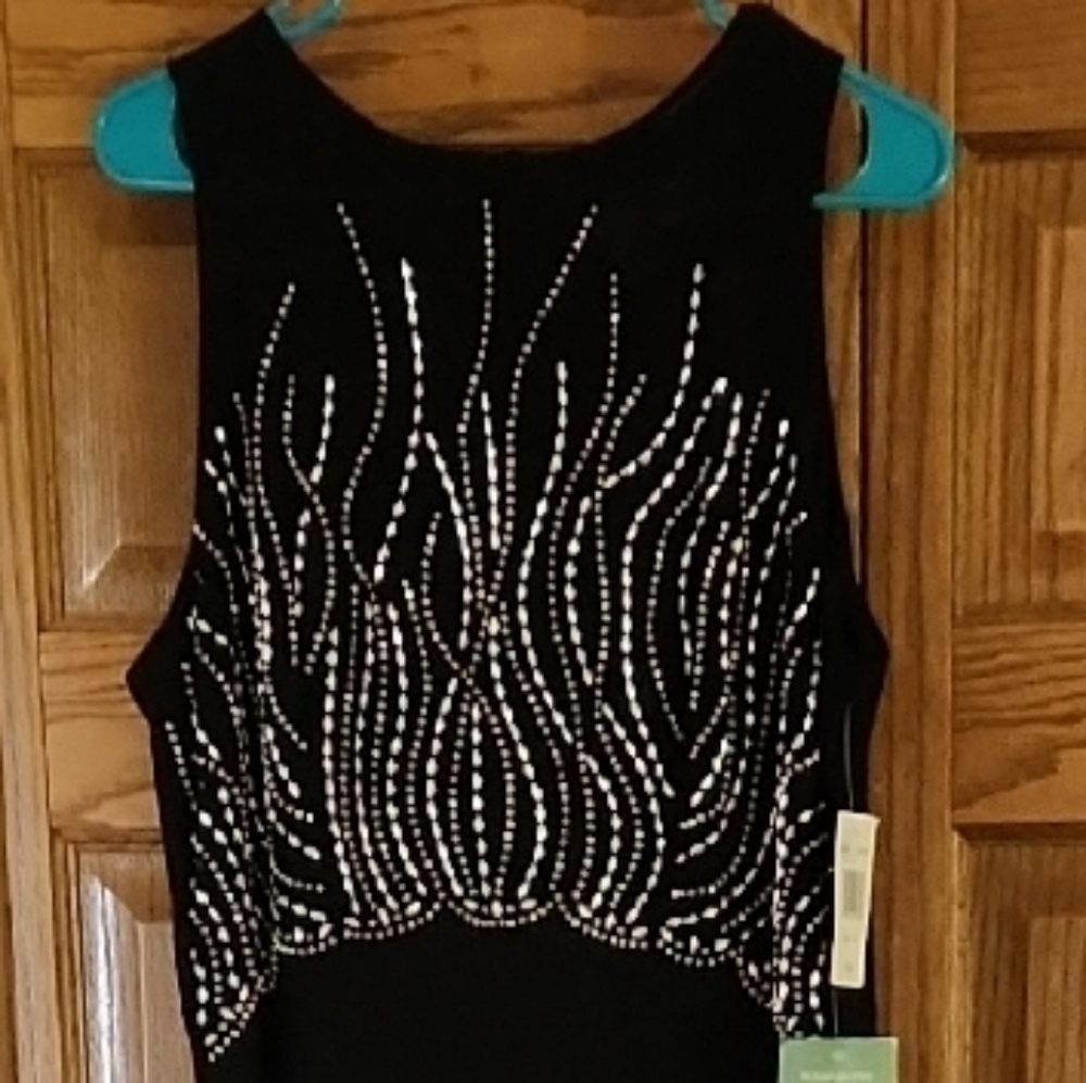 Black and White Sequin Halter Maxi Gown for Weddings